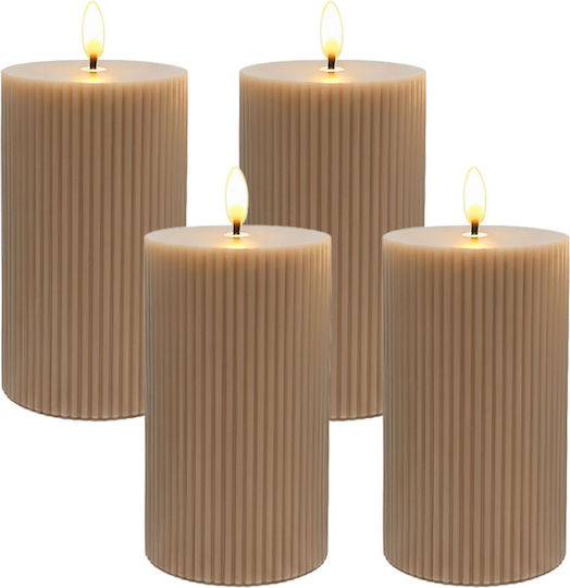 Relaxdays Decorative LED Candle Lamp 4pcs 13x7.5cm