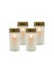 Relaxdays Lămpi Decorative Pentru Masă LED Lumânare 4 Buc 12x6.5x6.5 cm