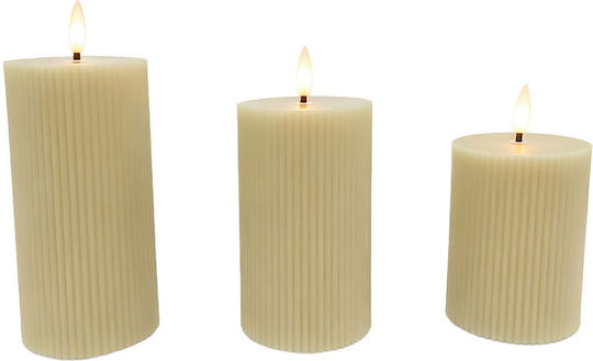 Relaxdays Διακοσμητικό Φωτιστικό LED Κερί 3τμχ