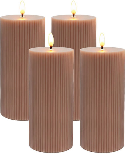 Relaxdays Decorative LED Candle Lamp 4pcs 18x7.5cm