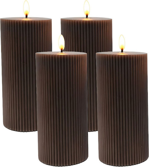 Relaxdays Decorative Table Lamp LED Candle 4pcs 18x7.5cm