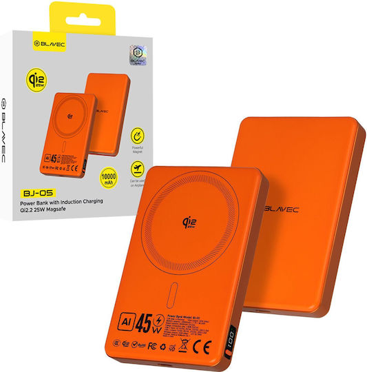 Blavec BJ-05 MagSafe Qi2 Power Bank 10000mAh 25W Orange