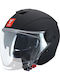 XVX Galaxy RX-460 Black Matt Cască Moto Jet ECE 22.06 cu Vizieră de Soare