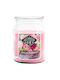 Relaxdays Aromatisches Kerze mit Parfüm Rose 13x10cm
