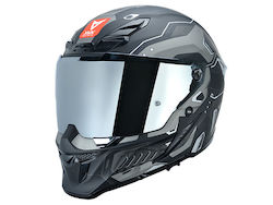 XVX Vader RS-400 Full Face с Слънчев Визьор ECE 22.06 Matt Berserck Сребърен