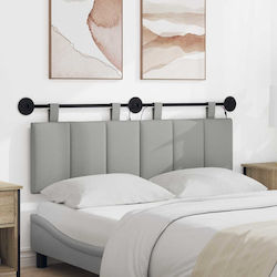 vidaXL LED Headboard Cushion Fabric Grey 130x55cm