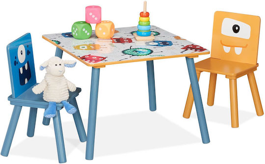 Set Masă Pentru Copii cu Scaune Multicolore Relaxdays