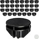 Set 40 Conectori Sisteme Rafturi Relaxdays Abs 2.4x3.7cm Negri