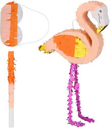 Relaxdays Flamingo Pinata Stick Mask Gold Orange Pink 81x8x44 Cm Relaxdays Flamingo Pinata Stick Mask Gold Orange Pink 81x8x44 Cm