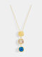 Vogue Triple Necklace in Gold Plated Silver with Zircon