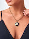 Decoro Necklace Chain Pendant Black Gold Plated