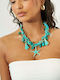 Necklaces Beads and Drop Petrol Blue