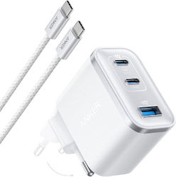 Anker Φορτιστής με Θύρα USB-A και 2 Θύρες USB-C...