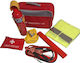 Car Safety KTEO Set with First Aid Kit Fire Extinguisher Warning Triangle Reflective Vest Jump Leads Tow Rope & Gloves