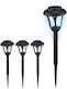Relaxdays Set 4 Lampi Solare Felinare IP65