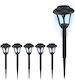 Relaxdays Set 4 Lampi Solare Felinare IP65