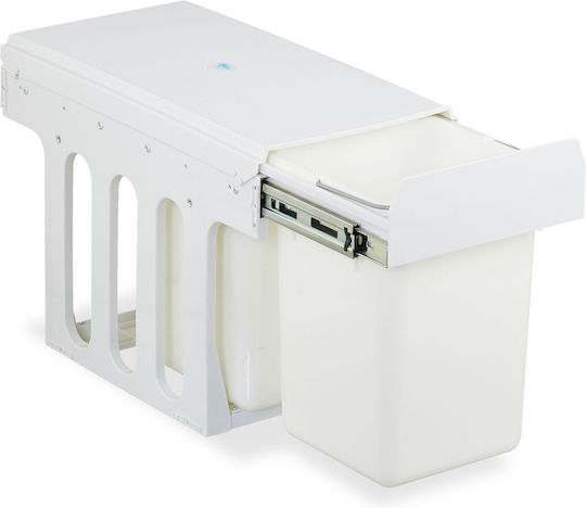 Relaxdays Coș de Gunoi Plastic Alb 15l
