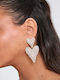 Decoro Heart Earrings with Rhinestones Gold Plated