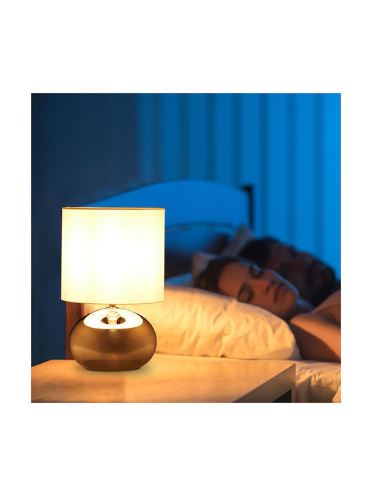 Relaxdays Lampi de Masă pentru Soclu E14 cu Abajur Alb și Bază
