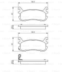 Bosch Brake Pad Set Disc Brake 0 986 494 482 Bosch Brake Pad Set Disc Brake 0 986 494 482