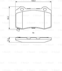 Bosch Brake Pad Set Disc Brake 0 986 494 708
