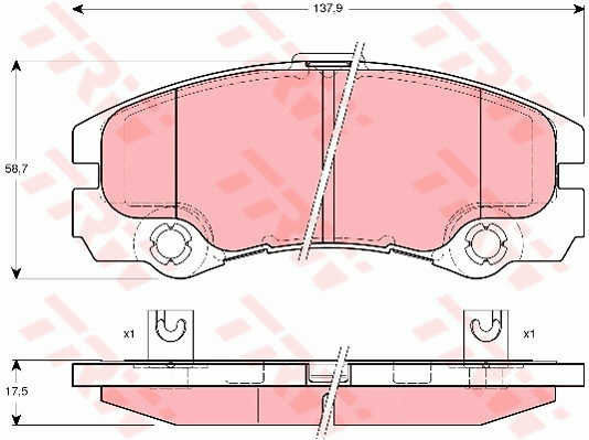 Trw Gdb1436 Brake Pad Set Disc Brake
