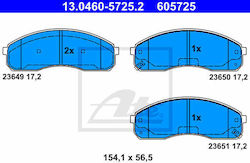 Set Plăcuțe Frână Disc Ate 13.0460-5725.2