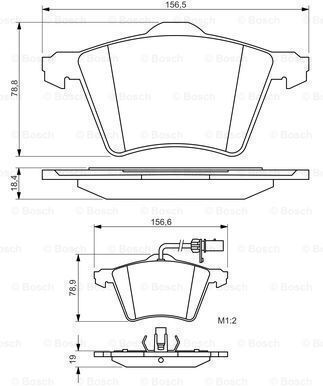 Bosch Brake Pad Set Disc Brake 0 986 494 415