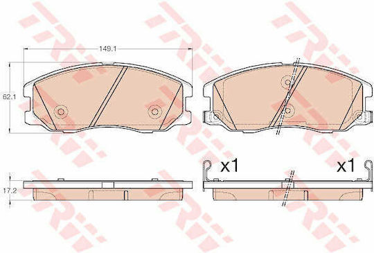 Trw Gdb1978 Brake Pad Set Disc Brake