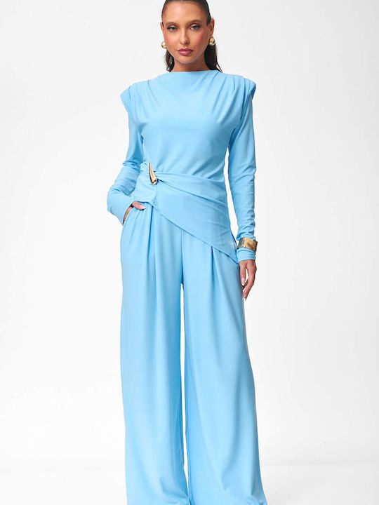 Decoro Women's Light Blue Set with Trousers