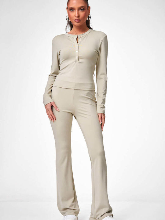 Women's Beige Set with Trousers