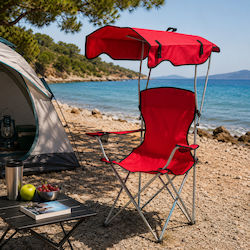 Aluminium Beach Chair Red Aluminium Beach Chair Red