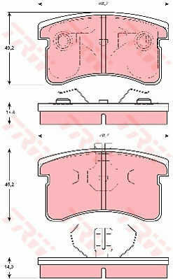 Trw Gdb3126 Brake Pad Set Disc Brake