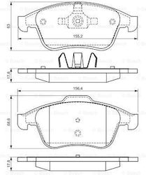 Bosch Brake Pad Set Disc Brake 0 986 494 556