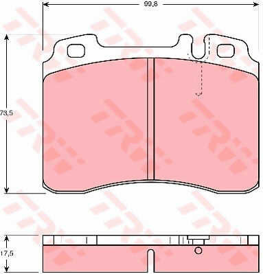 Set Brake Pads Disc Brake Trw Gdb962
