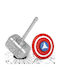 Fidget Spinner Keychain 2 In 1 – Hammer & Shield Superhero A43645