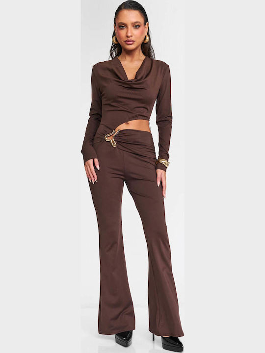 Decoro Women's Brown One-piece Jumpsuit Dark