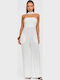 Γυναικεία Strapless Ολόσωμη Φόρμα Ασπρο