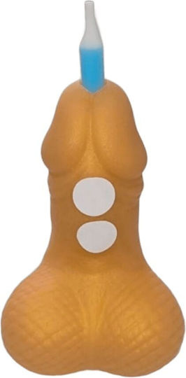 Diablo Picante Penis Birthday Number Candle Golden