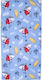 Vacation Time Kinder-Strandtuch Microfaser Hellblau Haie 75x150cm