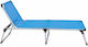 Ankor Beach Sunbed Light Blue Foldable Aluminum...