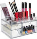 Relaxdays Organizator de cosmetice cu separatoare transparent