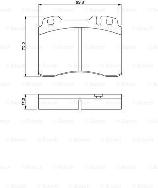 Bosch Brake Pad Set Disc Brake 0 986 460 966