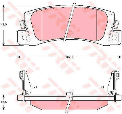 Set Brake Pads Disc Brake Trw Gdb3329
