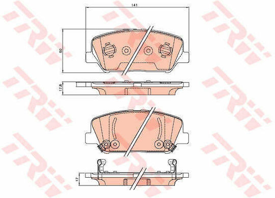 Brake Pad Set Disc Brake Trw Gdb3621