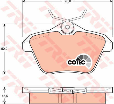 Trw Gdb1147 Brake Pad Set Disc Brake