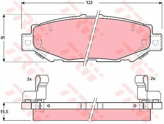 Trw Gdb1185 Brake Pad Set Disc Brake