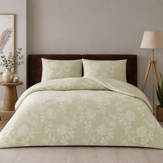 Tac Set Huse Pentru Pilote 200x220cm Dublu Cu 2 Fețe De Pernă & 1 Cearșaf Beige
