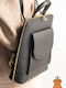 Damen Leder Rucksack Schwarz