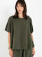 Women's Blouse Short Sleeve Khaki